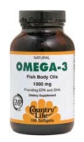 Country Life Omega 3 Fish Body Oils 1000 mg (200 s