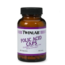 Twinlab Folic Acid, 200 caps