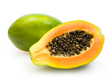 Papaya, Black Beans and Rice